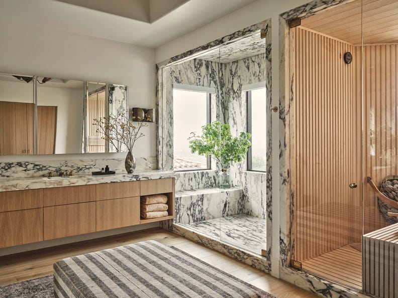 Luxury walk-in shower bathroom remodel