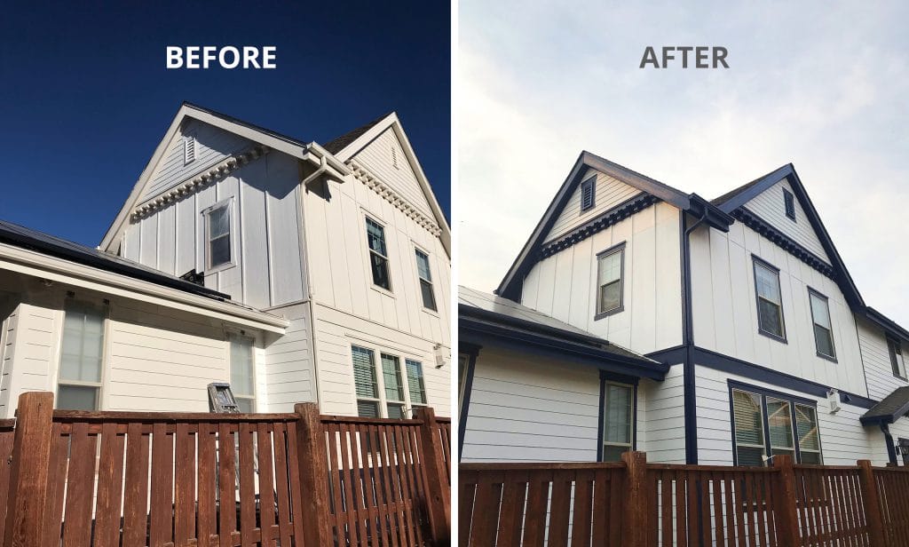 Freshly painted home exterior